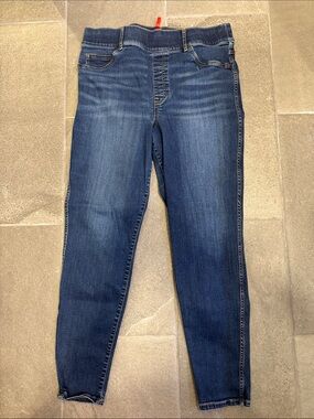 Spanx Straight Leg Jeans Dark Wash Pull-On High Rise (Size 1X / 1XT Tall)